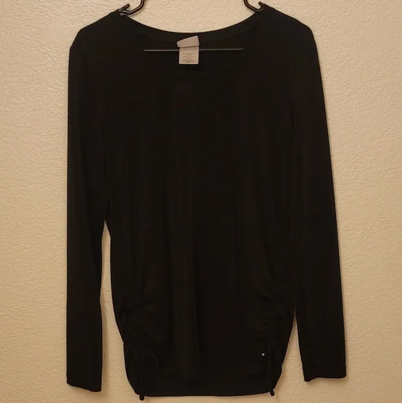 Danskin Long Sleeve Women's Size 12-14 Black Athletic Top - Picture 1 of 4